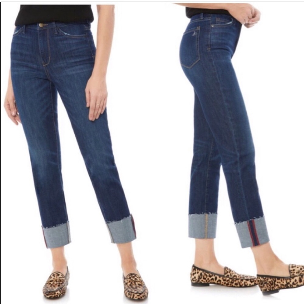 Sam Edelman Indigo Cuffed Ankle Jeans